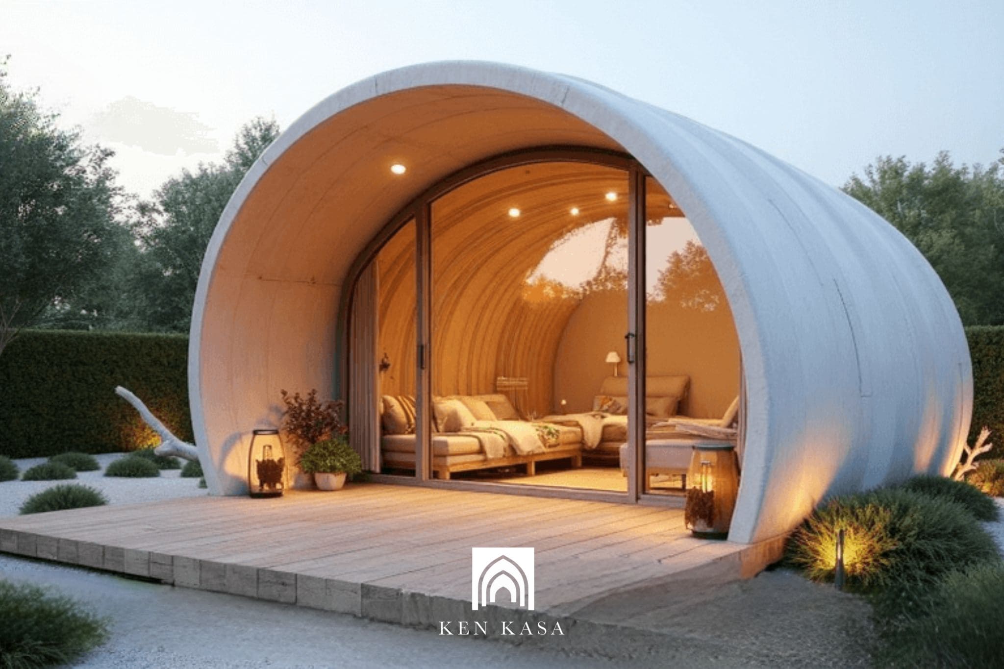 Mẫu thiết kế bungalow m&aacute;i v&ograve;m